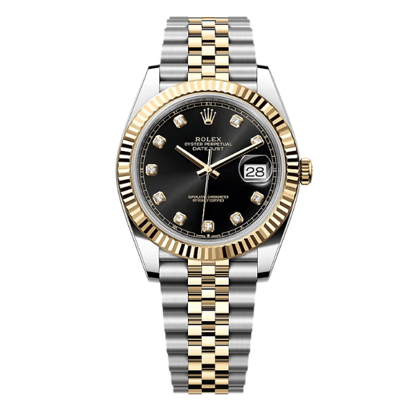 126333-0018-14-1 Rolex Datejust 126333-0006 41mm Black Dial Yellow Gold Steel – VIP Version - Image 1