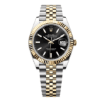 Rolex Datejust M126333-0014 41mm Black Dial Yellow Gold Steel – VIP Version