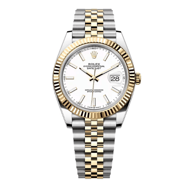 126333-0018-36-1 Rolex Datejust M126333-0016 41mm White Dial Yellow Gold Steel – VIP Version - Image 1