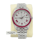Rolex Datejust 41mm Custom Benzel Sapphire Full Moissanite Hongkong – Customize Diamod