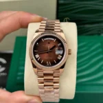 Rolex Day Date 36mm 128235 Chocolate Dial Rose Gold – VIP Version - Image 4