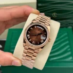 Rolex Day Date 36mm 128235 Chocolate Dial Rose Gold – VIP Version - Image 3