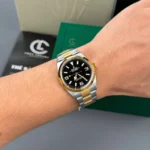 Rolex Explorer Two Tone Yellow Gold 124273 36mm Yellow Gold Black Dial – VIP Version - Image 8