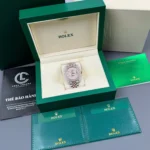 Rolex Datejust 41mm Full Moissanite Hongkong Demi Rose Gold – Handcrafted Diamod - Image 11
