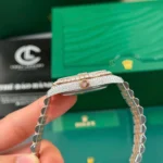 Rolex Datejust 41mm Full Moissanite Hongkong Demi Rose Gold – Handcrafted Diamod - Image 6