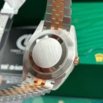 Rolex Datejust 41mm Full Moissanite Hongkong Demi Rose Gold – Handcrafted Diamod - Image 8