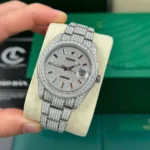 Rolex Datejust 41mm Insex Ruby Full Moissanite Hongkong – Customize Diamod - Image 4