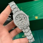 Rolex Datejust 41mm Insex Ruby Full Moissanite Hongkong – Customize Diamod - Image 2