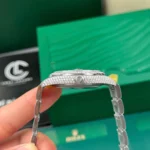 Rolex Datejust 41mm Insex Ruby Full Moissanite Hongkong – Customize Diamod - Image 6