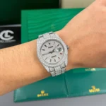 Rolex Datejust 41mm Insex Ruby Full Moissanite Hongkong – Customize Diamod - Image 5