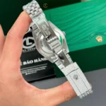 Rolex Datejust 41mm Custom Benzel Sapphire Full Moissanite Hongkong – Customize Diamod - Image 8