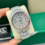 Rolex Datejust 41mm Benzel Ruby Full Moissanite Hongkong – Customize Diamod - Image 2