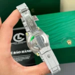 Rolex Datejust 41mm Benzel Ruby Full Moissanite Hongkong – Customize Diamod - Image 6