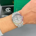 Rolex Datejust 41mm Benzel Ruby Full Moissanite Hongkong – Customize Diamod - Image 4