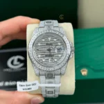 Rolex GMT – Master II 40mm Custom Full Moissanite Baguette HongKong – Customize Diamod - Image 4