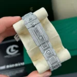 Rolex GMT – Master II 40mm Custom Full Moissanite Baguette HongKong – Customize Diamod - Image 10