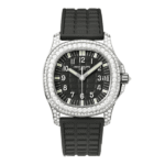 Patek Philippe Aquanaut 5067A-025 35.6mm Black Dial Full Moissanite Steel – Customize Diamod