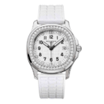 Patek Philippe Aquanaut 5067A-025 35.6mm White Dial Diamond Bezel Moissanite Steel – CustomizeVersion