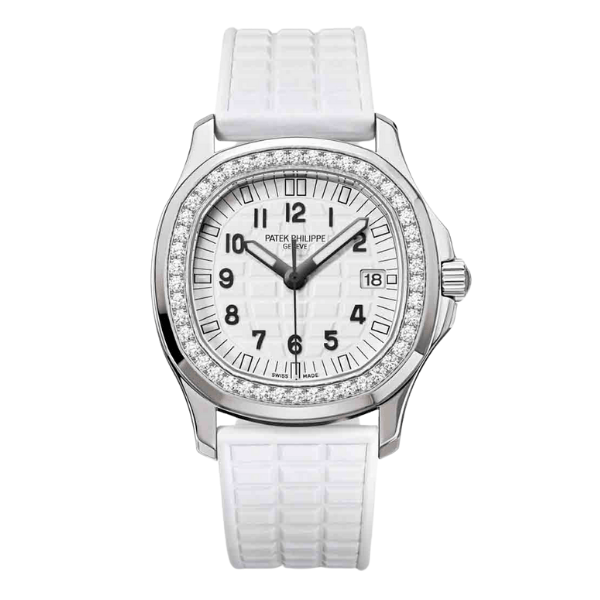 126333-0018-4-1-2 Patek Philippe Aquanaut 5067A-025 35.6mm White Dial Diamond Bezel Moissanite Steel – CustomizeVersion - Image 1