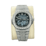 Patek Philippe Nautilus 5712/1A 40mm Custom Full Moissanite Baguette HongKong – Customize Diamod