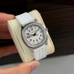 Patek Philippe Aquanaut 5067A-025 35.6mm White Dial Diamond Bezel Moissanite Steel – CustomizeVersion - Image 3