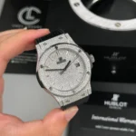 Hublot Classic Fusion Full Diamonds Moissanite Pave 42mm – Customize Diamod - Image 2