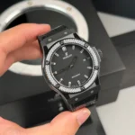 Hublot Classic Fusion Ceramic Diamonds 42mm Black Dial JJZ Base – Customize Version - Image 2