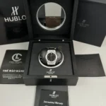 Hublot Classic Fusion Diamonds Moissanite Pave 42mm Dial Black – Customize Diamod - Image 9