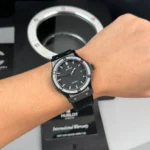 Hublot Classic Fusion Ceramic Diamonds 42mm Black Dial JJZ Base – Customize Version - Image 4