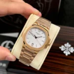 Patek Philippe Nautilus 7118/1R-001 35.2mm White Dial Rose Gold – VIP Version - Image 3