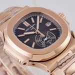 Patek Philippe Nautilus Chronograph 5980/1R-001 40mm Black-Gray Dial Rose Gold – VIP Version - Image 3
