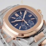 Patek Philippe Nautilus Chronograph 5980/1AR-001 40.5mm Blue Dial Rose Gold Demi – VIP Version - Image 5