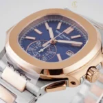 Patek Philippe Nautilus Chronograph 5980/1AR-001 40.5mm Blue Dial Rose Gold Demi – VIP Version - Image 6