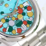 Rolex Oyster Perpetual 41mm 124300 Mặt Số Ice Blue Họa Tiết Celebration Steel – VIP Version - Image 5
