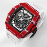 Richard Mille RM35-02 Rafael Nadal Red White Strap Carbon – VIP Version - Image 6