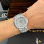 Patek Philippe Nautilus 5711/1A 40mm Full Moissanite – Customize Diamod - Image 6