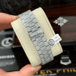 Patek Philippe Nautilus 5712/1A 40mm Custom Full Moissanite Baguette HongKong – Customize Diamod - Image 10