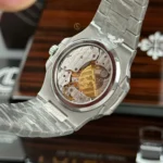 Patek Philippe Nautilus 5712/1A 40mm Custom Full Moissanite Baguette HongKong – Customize Diamod - Image 8