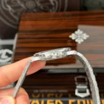 Patek Philippe Nautilus 5712/1A 40mm Custom Full Moissanite Baguette HongKong – Customize Diamod - Image 7
