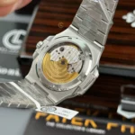 Patek Philippe Nautilus 5711/1A 40mm Demi Baugette Blue Full Moissanite HongKong – Customize Diamod - Image 8