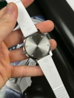 百达翡丽 Aquanaut 5067A-011 白色全莫桑石腕表 35毫米 – 手工钻石切割 - Image 5
