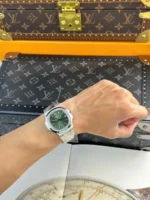 Patek Nautilus 5713G Green Dial 40mm Moissanite – Handcrafted Diamod - Image 5