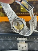 Patek Nautilus 5713G Green Dial 40mm Moissanite – Handcrafted Diamod - Image 7