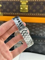 Patek Nautilus 5713G Green Dial 40mm Moissanite – Handcrafted Diamod - Image 9